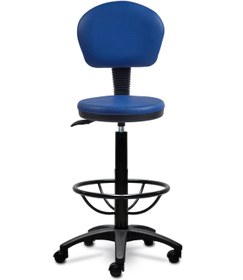 Resim ofiscombin Ofis Büro Döner Tekerlekli Amortisörlü Arkalıklı Sırtlı Yüksek Bar Taburesi 