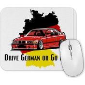 Resim Baskı Dükkanı Bmw Drive German Or Go Home Stanced Out E36 Red Mouse Pad 