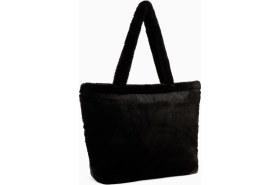 Resim Puma Up Faux Fur Shopper Siyah Kadın Omuz Çantası 