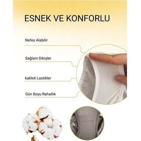 Resim Alya Underwear Kadın Pamuklu Hipster - Slip Külot 5 Farklı Renk 1 Pakette Çok Renkli P51 