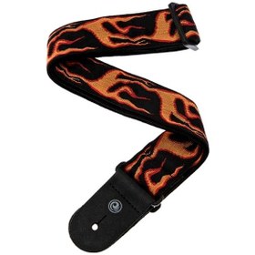 Resim Planetwaves 50F01 Gitar Askısı 50Mm Dokuma Fluıd Flames Gitar As 