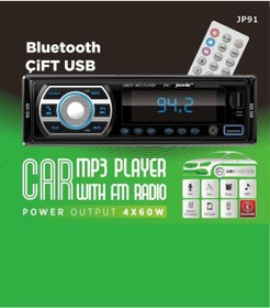 Resim goldixpir Jp 91 4x50 Bluetooth Oto Teyip Araba Teyibi Bluetooth Usb Sd Iso Söket Teyp 