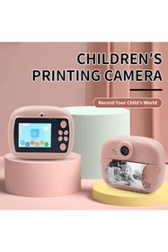 Resim beemen Çocuklar İçin Termal Yazıcı Ve Eğitici Dijital Kamera Bas Çek Baskı Al 2.4 İnç Ekran 