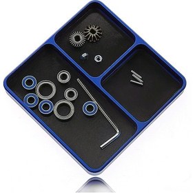 Resim Aubyhe Mıknatıslı Araçlı Alüminyum Depolama Tepsisi, Mavi, 98x99x10 Mm, 68g, 5 Adetten Başlayan Siparişler 