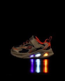 Resim Skechers Meteor-lights Erkek Çocuk Gümüş Işıklı Spor Ayakkabı Gümüş-turuncu 