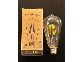Resim Mikasso 6 Watt E27 Duylu Şeffaf Camlı 3000 Kelvin Günışığı LED Rustik Ampul 