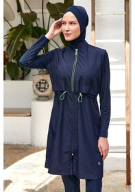 Resim Rozamay Spor Model Tam Kapalı Tesettür Mayo 3314 Koyu Lacivert Koyu Lacivert 
