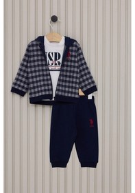Resim U.S. Polo Assn. Us Polo Erkek Bebek 3lu Takım - Lacivert Lacivert 
