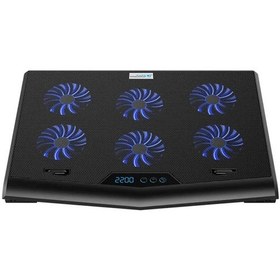 Resim Yükseklik Hız Ayarlı Notebook Soğutucu Led Ekran 6 Fanlı 4 Mod 