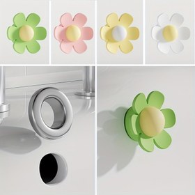 Resim Çiçek Desenli Banyo Gider Tıpası - 5 Renkli Çiçekli Tasarım (Yeşil, Pembe, Sarı, Beyaz, Bej) - Sızdırmaz, Koku Önleyici, Duş ve Küvet Uyumlu, Şık Su Mühürü, Kolay Bakım, Dekoratif Kapak, Sağlam Yapı, Apartman Yaşamına Uygun 