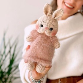 Resim Amigurumi Yumoş Tavşanım - Beyaz Elbiseli 
