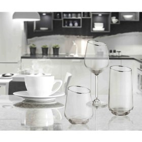 Resim The Mia Gina Şarap Kadehi 6'lı Set - Gümüş 