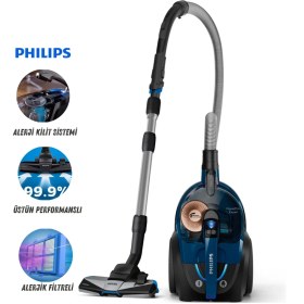 Resim Philips HEPA13 Filtreli, 5 Yıl Motor Garantili, Powercyclone 8 Triactive+ Başlık Premium Toz Torbasız Süpürge | AIerji Kilit Sistemi Fonksiyonel ve Hızlı | Onerous Mutfak Tartısı Hediye 
