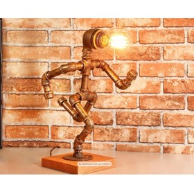 Resim RAMDET Hediyelik Kitap Okuma lambası, el yapımı ROBOT masa lambası 