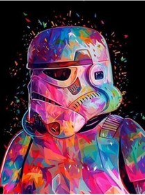 Resim wombhobby Starwars Klon Asker Sayılarla Boyama Seti 80x100 Cm Çerçevesiz RULO ( Kasnaksız ) 