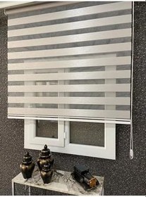 Resim İthal Bambu Zebra Stor Perde Etek Dilimsiz 111düz, Sütlü Kahve, 130 x 200 