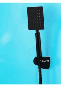 Resim Siyah Mafsallı Duş Seti Metal El Duşlu - 409a Siyah 