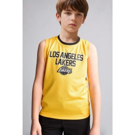 Resim DeFacto NBA Los Angeles Lakers Bisiklet Yaka Atlet Erkek Çocuk H2954A826HS 
