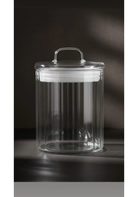 Resim 700 Ml Cam Kavanoz Kapaklı Bakliyat, Baharat & Kuru Gıda Saklama Kabı Şeffaf, Dayanıklı Cam 