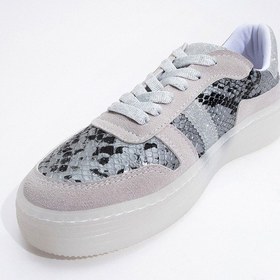 Resim Luvi Shoes Rexie Gümüş Desenli Simli Kadın Spor Ayakkabı Gümüş 