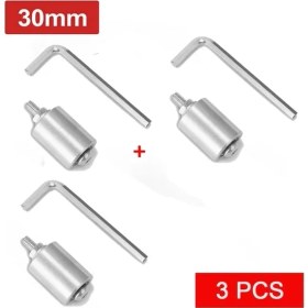 Resim Mingjin Shop 1 3 Adet 30MM Tarzı mm Dıy Çift Rulman Zımpara Konveyör Tekerlek Tahrikli Tekerlek Kaburga Olmadan 8mm Mil Çubuk + Anahtarı El Dıy Yardımcı Araçlar Için (Yurt Dışından) 