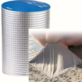 Resim 1 Rulo Ding Kauçuk Su Geçirmez Bant, Alüminyum Folyo Tamir Parlama, Pencereler ve Metal Çatılar için, Beton Çatlakları - Plastik Jel Form, Su Geçirmez Kanal Tamir Bantı, 10.01cm x 5.0metre - Dayanıklı, Esnek ve Su Geçirmez Mühürleme Çözümü, İç ve Dış Mekan Kullanımı için Dayanıklı Mühürleme Çözümü|Dayanıklı Mühürleme Çözümü|Esnek Mühürleme Çözümü 