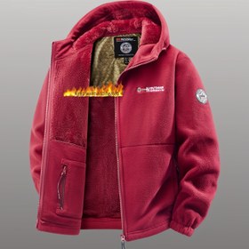 Resim Erkekler için Termal İzoleli Tam Fermuarlı Kapüşonlu Ceket - Ağır Hizmet Tipi Kışlık Mont, Önü Full-Fermermeli, Çift Yönlü Ceplerle Donatılmış, Şeffaf Dokulu Üst Katman ve Uzun Boyutta Ferma ile Baştan Sonra Kilitlenen Bej/Kahverengi Güncel Sofralık Giysiler Kayak yapmaya Kar Motosiklet sürmeye Her gelen soyuk hava koșulları (Elde Yanabilir Astarsız) Outdoor Etkinlikleri Ve hergün kayan giymeye ideal , Ski Ekipman, Minimalist Tasar ım 