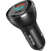 Resim Mcdodo CC-5670 95W 1xtype-C 1xusb Girişli Dijital Göstergeli Araç Çakmak Şarjı - Siyah 