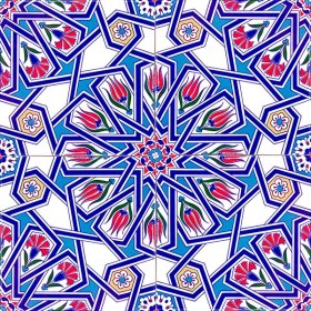 Resim Armada Çini 20x20 Cm Ac 17 Geometrik Desenli Çini Seramik Karo 