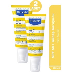 Resim Mustela Yüksek Koruma Faktörlü Güneş Losyonu Tüm Aile İçin Spf50+ 200 ML x 2 