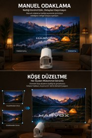 Resim HARVOX HY300 Pro Upgrade Projeksiyon Cihazı Taşınabilir Android Sistemli Wifi HDMI USB Destekli Projektör 