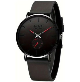 Resim Fochsia Lıge Erkek Ultra İnce Ip68 Su Geçirmez Siyah Kırmızı Silikon Kordonlu Spor Kuvars Saat Diğer 