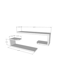 Resim Mbesmobilya Mbes Mobilya Dekoratif Raf Beyaz ( Stoktan Hızlı Kargo ) 