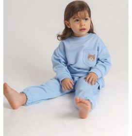 Resim Oversize Bebek Çocuk Eşofman Takımı Bebe Mavi 