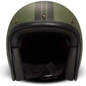 Resim DMD Jet Retro Star Green Açık Motosiklet Kaskı 