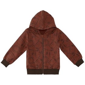 Resim Denokids Hayvanlar Erkek Bebek Kahverengi Sweatshirt Çok Renkli 