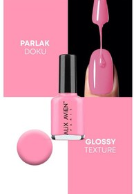 Resim Alix Avien Pembe Oje 60 Yüksek Pigmentli Uzun Süreli Kalıcılık Hızlı Kuruma Nail Lacquer 60 