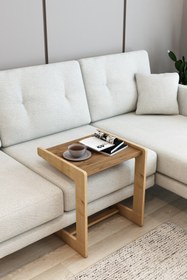 Resim Jest Dekor Konsept Hilal C Sehpa – Koltuk Kenarı Servis Sehpası | Laptop, Kahve, Kitap Sehpası 