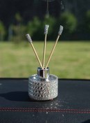 Resim TASARIM ARABAM ATİKE ELİF AKIN Gümüş Yuvarlak Kavanoz Koku Baget Taş 