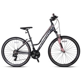 Resim Kron Tx 100 - 28 Jant Trekking Lady - 15 Kadro - 21 Vites - V.b. (papuç Fren) - Mat Füme-gri/toz Pe 