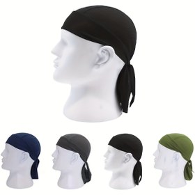 Resim Açık Hava Bisikleti ve Balıkçılık için Nefes Alabilir Unisex Kafatası Kapağı - Nem Emici Teknolojili Hızlı Kuruyan Kask Astarı 