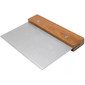 Resim Kitchen Design Lab Paslanmaz Çelik Ahşap Saplı Hamur ve Pasta Şekillendirici Spatula 