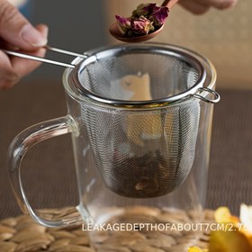 Resim 1 Adet Premium Paslanmaz Çelik Çay Demliği Saplı - Kullanımı Kolay, Tek Kulaklı Fileli Süzgeç, Yaprak Çay, Otlar & Baharatlar İçin - Ev Kullanımı & Hediye Verme İçin Mükemmel, Noel Hazır, Çay Aksesuarları 