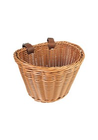 Resim Suntek Çocuk Bisiklet Sepeti Ön Erkek Kız Alışveriş Piknik Kahverengi 