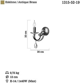 Resim Homemania Lucea Castro Tekli Eskitme E14 Aplik 