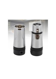 Resim Fosenze 3 Pin Mini Xlr Bağlayıcı Erkek+dişi - Altın Kaplama, 90 Açı Ayarlanabilir, 3.0-6.5mm Kablolar İçin Soudajlı Mikrofon/dmx Adaptörü 