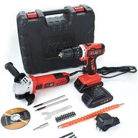 Resim Kl Eco 750w Avuç Taşlama + 18v 10 Mm Şarjlı Matkap Seti 