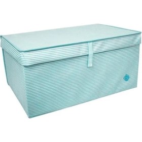 Resim CetKing Mega Plus Jumbo Boy Katlanır Kumaş Saklama Kutusu 70X41X30 Çok Amaçlı Kapaklı Kutu Hurç Sandık 