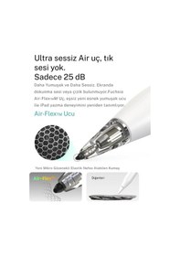 Resim Apple Uyumlu iPad Air 8 Pro Tablet Kalemi Sessiz Doğal Yazı Deneyimi 20 Saat Kullanım Usb-c Hızlı Şarj 