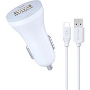 Resim C44T 2.0A Araç Içi Şarj Adaptörü (Type-C / Usb-A) 